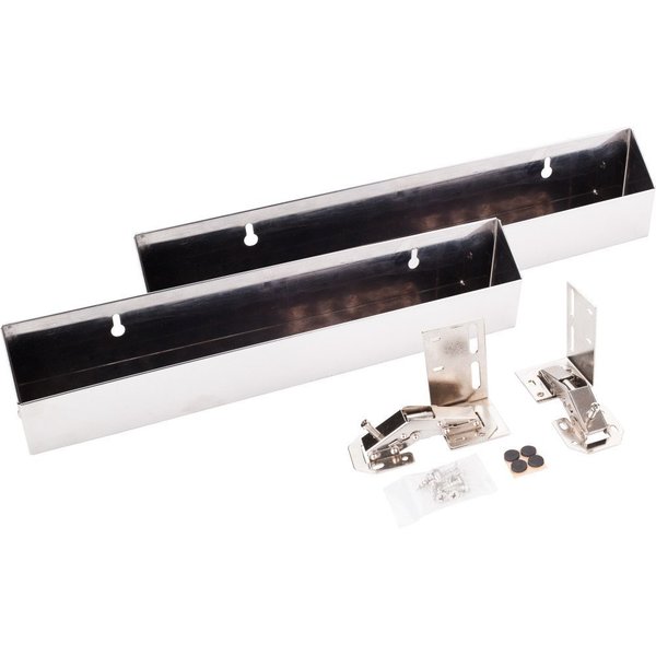 Hardware Resources 14" Slim Depth Stainless Steel Tip-Out Tray Kit for Sink Front TOSS14S-R
